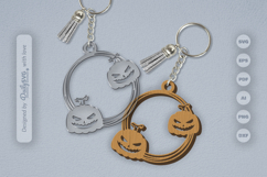 Halloween Pumpkin Round Keychain SVG Product Image 2