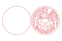Halloween Pumpkin Round Laser Cut SVG Product Image 2