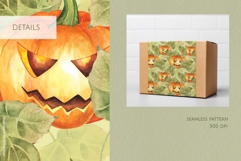 Halloween Pumpkin Seamless Pattern Product Image 2