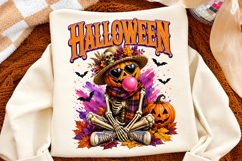 Halloween Pumpkin Skeleton PNG,Halloween Sublimation Design Product Image 2