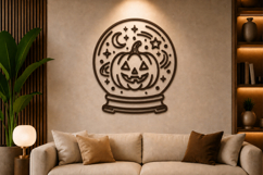 Halloween Pumpkin Snow Globe SVG Product Image 1