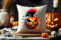 Halloween Pumpkin Spice Creepy Pumpkin Clipart PNG Sublimation Design