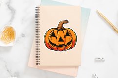 Halloween Pumpkin Sticker Clipart Bundle Product Image 6
