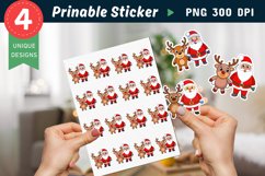 Christmas Snowman Sticker Clipart Product Image 1