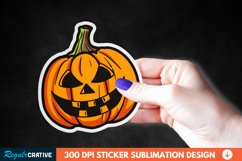 Halloween Pumpkin Sticker Clipart Bundle Product Image 3