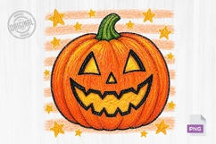 Halloween Pumpkin Stripes Brush PNG Product Image 1
