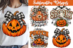Halloween Pumpkin Sublimation PNG, Halloween PNG Product Image 1