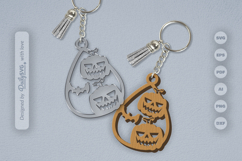 Halloween Pumpkin Tear Drop Keychain SVG Product Image 1