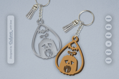 Halloween Pumpkin Tear Drop Keychain SVG Product Image 2