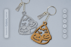 Halloween Pumpkin Tear Drop Keychain SVG Product Image 1