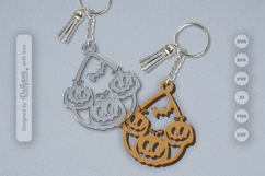 Halloween Pumpkin Tear Drop Keychain SVG Product Image 2