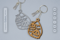 Halloween Pumpkin Tear Drop Keychain SVG Product Image 1