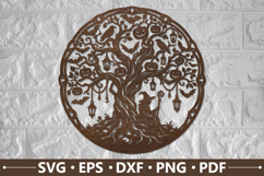 Halloween Pumpkin Tree Round SVG Design Product Image 1