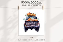 Halloween Pumpkin Truck Car Spooky Clipart PNG Scrapbooking Art Tale Image Watercolor Transparent Print illustration sublimation creepy printable digital watercolor halloween Pumpkin farm truck, car clipart, sublimation nursery, fall autumn