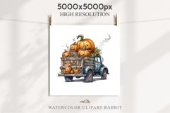 Halloween Pumpkin Truck Car Spooky Clipart PNG Scrapbooking Art Tale Image Watercolor Transparent Print illustration sublimation creepy printable digital watercolor halloween Pumpkin farm truck, car clipart, sublimation nursery, fall autumn