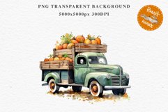 Halloween Pumpkin Truck Car Spooky Clipart PNG Scrapbooking Art Tale Image Watercolor Transparent Print illustration sublimation creepy printable digital watercolor halloween Pumpkin farm truck, car clipart, sublimation nursery, fall autumn, storefront