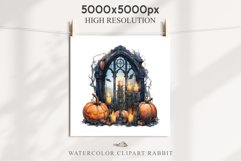 Halloween Pumpkin Window Spooky Clipart PNG Scrapbooking Art Tale Image Watercolor Transparent Print illustration sublimation creepy printable digital