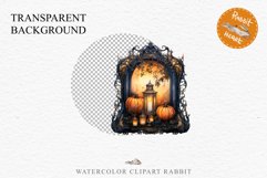 Halloween Pumpkin Window Spooky Clipart PNG Scrapbooking Art Tale Image Watercolor Transparent Print illustration sublimation creepy printable digital