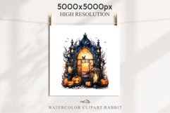 Halloween Pumpkin Window Spooky Clipart PNG Scrapbooking Art Tale Image Watercolor Transparent Print illustration sublimation creepy printable digital
