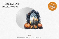 Halloween Pumpkin Window Spooky Clipart PNG Scrapbooking Art Tale Image Watercolor Transparent Print illustration sublimation creepy printable digital