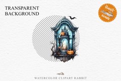 Halloween Pumpkin Window Spooky Clipart PNG Scrapbooking Art Tale Image Watercolor Transparent Print illustration sublimation creepy printable digital watercolor halloween Pumpkin window, Magic clipart, sublimation nursery, Creepy Witch, storefront