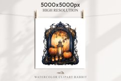 Halloween Pumpkin Window Spooky Clipart PNG Scrapbooking Art Tale Image Watercolor Transparent Print illustration sublimation creepy printable digital