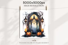 Halloween Pumpkin Window Spooky Clipart PNG Scrapbooking Art Tale Image Watercolor Transparent Print illustration sublimation creepy printable digital