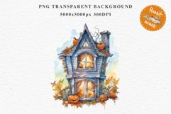 Halloween Pumpkin Window Spooky Clipart PNG Scrapbooking Art Tale Image Watercolor Transparent Print illustration sublimation creepy printable digital watercolor halloween Pumpkin window, Magic clipart, sublimation nursery, Creepy Witch, storefront