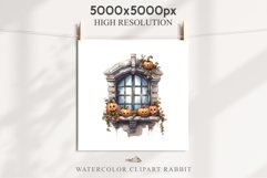 Halloween Pumpkin Window Spooky Clipart PNG Scrapbooking Art Tale Image Watercolor Transparent Print illustration sublimation creepy printable digital watercolor halloween Pumpkin window, Magic clipart, sublimation nursery, Creepy Witch, storefront