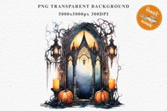 Halloween Pumpkin Window Spooky Clipart PNG Scrapbooking Art Tale Image Watercolor Transparent Print illustration sublimation creepy printable digital