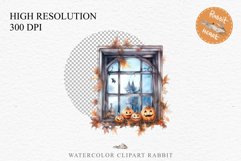 watercolor halloween Pumpkin window, Magic clipart, sublimation nursery, Creepy Witch, storefront Halloween Pumpkin Window Spooky Clipart PNG Scrapbooking Art Tale Image Watercolor Transparent Print illustration sublimation creepy printable digital