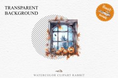 Halloween Pumpkin Window Spooky Clipart PNG Scrapbooking Art Tale Image Watercolor Transparent Print illustration sublimation creepy printable digital watercolor halloween Pumpkin window, Magic clipart, sublimation nursery, Creepy Witch, storefront