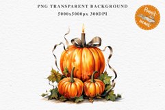 Halloween Pumpkin With Ribbon Spooky Clipart PNG Scrapbooking Fairy Tale Image Watercolor Transparent Print illustration sublimation creepy printable digital watercolor scary halloween Pumpkin Ribbon, Scary Spooky clipart, sublimation nursery, fall autumn