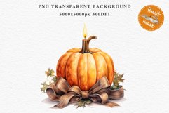Halloween Pumpkin With Ribbon Spooky Clipart PNG Scrapbooking Fairy Tale Image Watercolor Transparent Print illustration sublimation creepy printable digital watercolor scary halloween Pumpkin Ribbon, Scary Spooky clipart, sublimation nursery, fall autumn