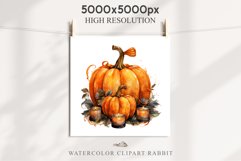 Halloween Pumpkin With Ribbon Spooky Clipart PNG Scrapbooking Fairy Tale Image Watercolor Transparent Print illustration sublimation creepy printable digital watercolor scary halloween Pumpkin Ribbon, Scary Spooky clipart, sublimation nursery, fall autumn