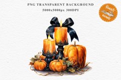 Halloween Pumpkin With Ribbon Spooky Clipart PNG Scrapbooking Fairy Tale Image Watercolor Transparent Print illustration sublimation creepy printable digital watercolor scary halloween Pumpkin Ribbon, Scary Spooky clipart, sublimation nursery, fall autumn