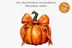 Halloween Pumpkin With Ribbon Spooky Clipart PNG Scrapbooking Fairy Tale Image Watercolor Transparent Print illustration sublimation creepy printable digital watercolor scary halloween Pumpkin Ribbon, Scary Spooky clipart, sublimation nursery, fall autumn