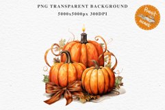 Halloween Pumpkin With Ribbon Spooky Clipart PNG Scrapbooking Fairy Tale Image Watercolor Transparent Print illustration sublimation creepy printable digital watercolor scary halloween Pumpkin Ribbon, Scary Spooky clipart, sublimation nursery, fall autumn