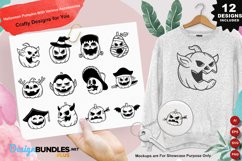 Halloween Pumpkin With Various Accessories Clipart Set Product Image 1