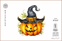 Halloween Pumpkin png clipart| Watercolor cute Pumpkins Product Image 1