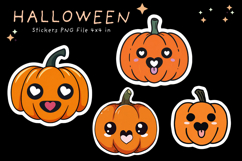 Halloween Sticker Printable Cute Pumpkin Face Stickers_18 Product Image 1