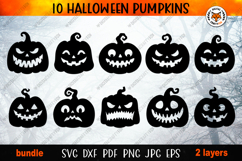 Halloween Pumpkin Bundle SVG, Pumpkin Laser Cut SVG Product Image 3