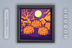 Halloween Pumpkins Layered Papercut SVG Product Image 1