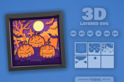 Halloween Pumpkins Layered Papercut SVG Product Image 2