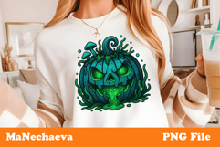 Halloween Pumpkin Sublimation | Toxic Green Jack O Lantern Product Image 1
