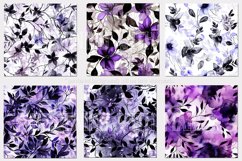 Halloween Backgrounds, 15x15 Purple Black Watercolor Vines Product Image 3