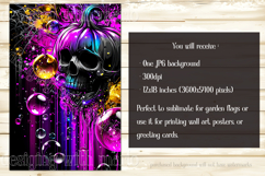 Halloween Garden Flag, Halloween Glowing Neon Garden Flag 11 Product Image 2