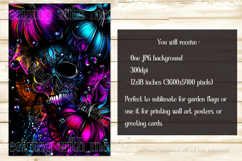 Halloween Garden Flag, Halloween Glowing Neon Garden Flag d2 Product Image 2