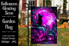 Halloween Garden Flag, Halloween Glowing Neon Garden Flag d5 Product Image 1