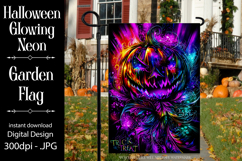 Halloween Garden Flag, Halloween Glowing Neon Garden Flag 12 Product Image 1